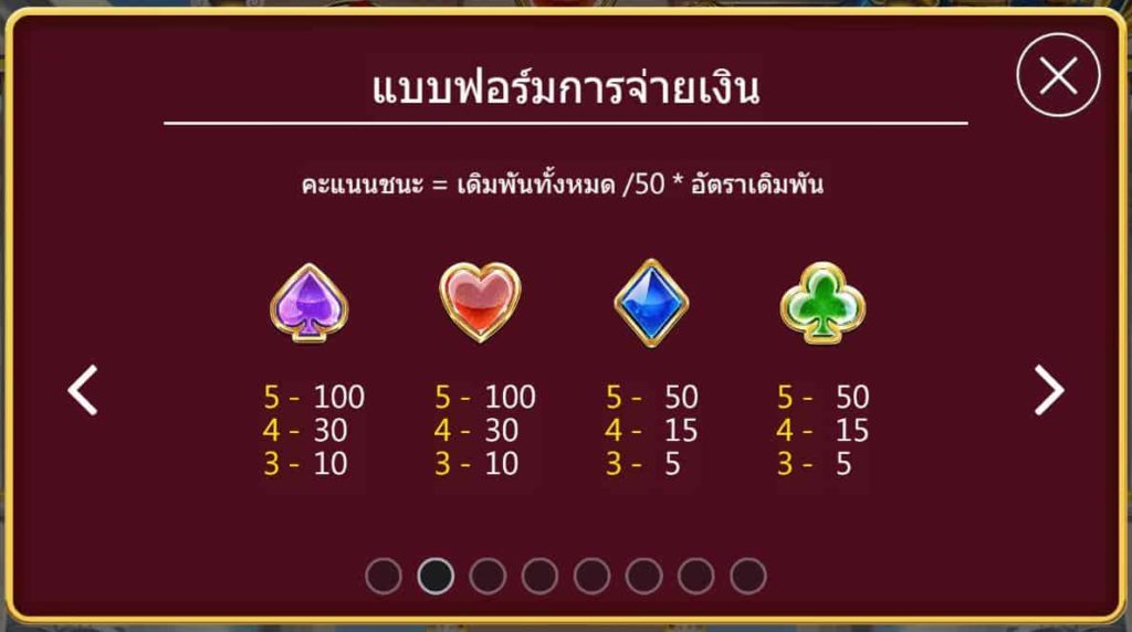 ZEUS - อัตราการจ่ายเงิน